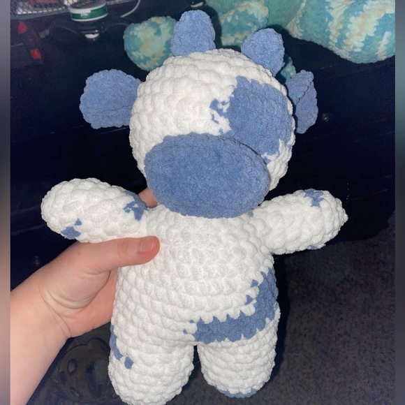 Crochet cow plushie🩵 - Picture 1 of 2